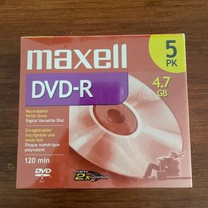 Maxell DVD-R4.7GB 120Min 5 PK